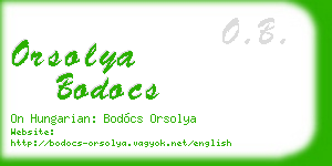 orsolya bodocs business card