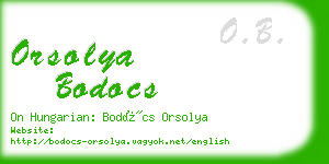 orsolya bodocs business card